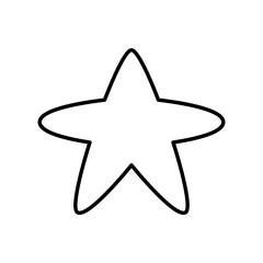 Wall Mural - Isolated icon of a star - Vector illustration