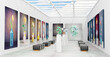 © Val Thoermer - 3D illustration with an art gallery