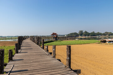 Canvas Print - Pont d'U Bein à Mandalay, Myanmar