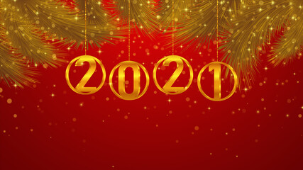 Wall Mural - 2021 New Year Background. Abstract Vector Illustration.