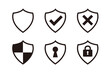 Security Shield - Protection symbol - icon vector shapes images