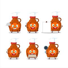 Poster - Cartoon character of maple syrup with various chef emoticons