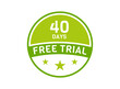 © Rubel - 40 days free trial. 40 day Free trial badges