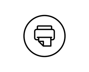 Fototapete - Printer line icon