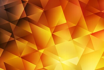 Light Orange vector polygonal pattern.