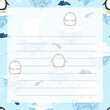© Patsara - Printable notepad or sticky note for digital papers, journal and printable planners - Happy Penguin Note Collection