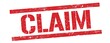 © outchill - CLAIM text on red vintage lines stamp.