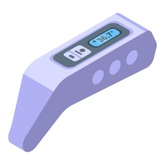 Sticker - Device digital thermometer icon. Isometric of device digital thermometer vector icon for web design isolated on white background