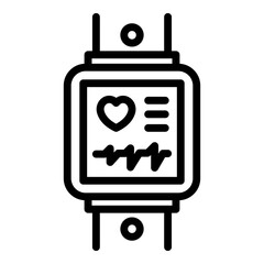 Poster - smartwatch icon. outline smartwatch vector icon for web design isolated on white background
