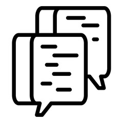 Poster - online chat icon. outline online chat vector icon for web design isolated on white background