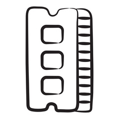
Trendy vector style of computer RAM, random access memory 
