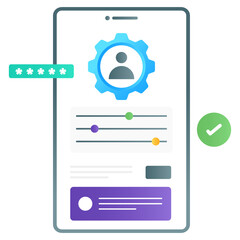 
vector of user setting in gradient style 
