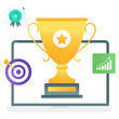 © SmashingStocks - Web achievement vector in gradient style, winning website