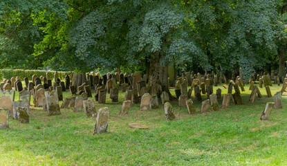 Canvas Print - jewish Graveyard near Berlichingen