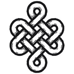 Celtic symbol. Symbol made with Celtic knots to use in designs for St. Patrick's Day.