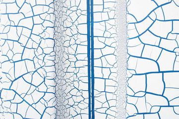 Wall Mural - Abstract cracked metal wall texture, background