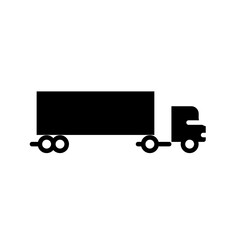 Poster - big truck delivery service silhouette style icon