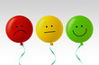 © calypso77 - Red, yellow and green balloon with negative, neutral and positive expression on white background