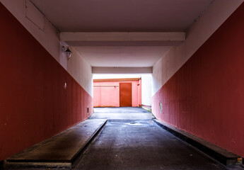 Canvas Print - corridor at a building