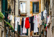 Drying Clothes In Italy