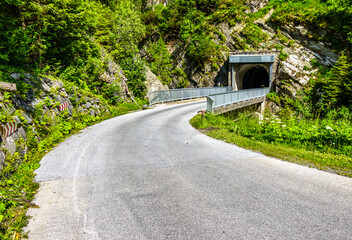 Wall Mural - old country road at the european alps