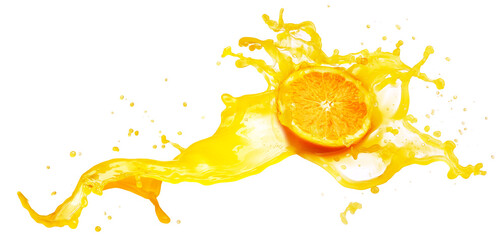 Wall Mural - orange splash isolated