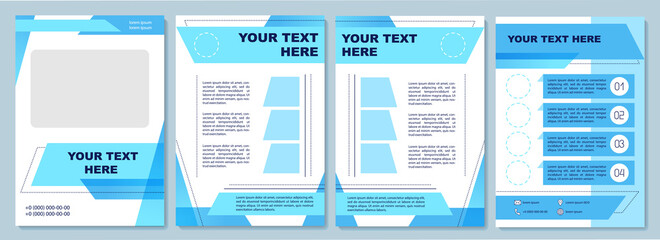 Wall Mural - Simple business brochure template. Presentation in modern style. Flyer, booklet, leaflet print, cover design with text space. Vector layouts for magazines, annual reports, advertising posters