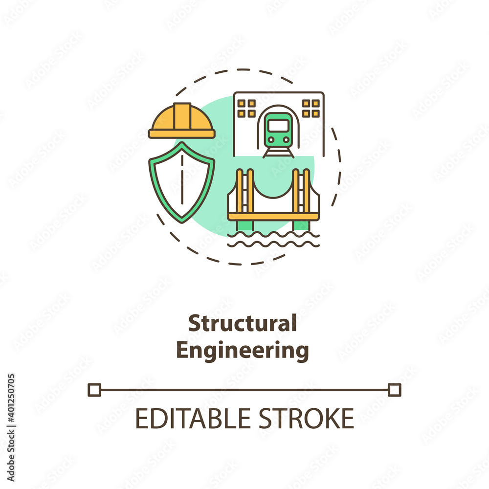Structural engineering concept icon. Building support structure ...