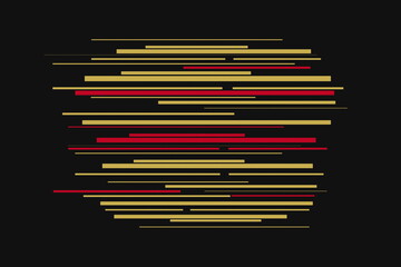 Poster - Yellow and red lines abstract technology background