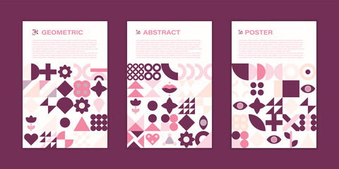 Poster - Modern poster design. Geometric art. Neo geo style.