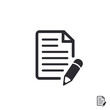 © r2dpr - Document icon. Paper icon. Prepare document. Personal document. Copy file. Worksheet icon. File icon. Pictogram letter. Notes file. Office documents. File sharing. Survey. Pencil icon. Edit document.