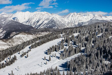 The Famous Vail Mountain And Gore Range In The Background, Vail, Colorado, USA