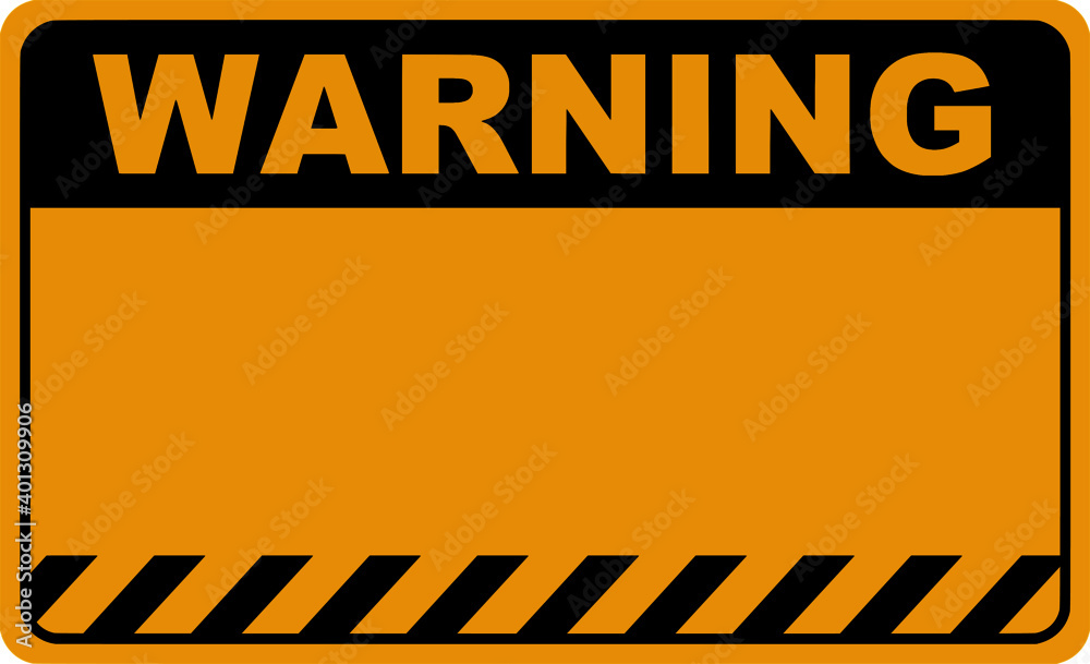 vector image of a blank warning sign Stock Vector | Adobe Stock