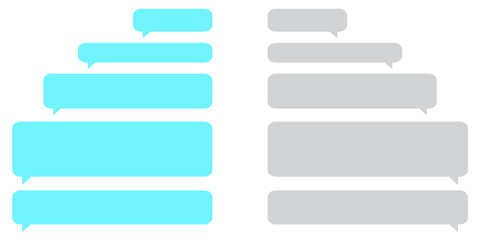 Poster - Chat messenger set icon. Mobile application design. Vector app template set. Stock image. EPS 10.