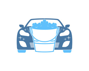 Poster - Clean car wash with soap logo