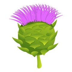 Wall Mural - Healthy artichoke icon. Cartoon of healthy artichoke vector icon for web design isolated on white background