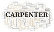 © sharafmaksumov - Carpenter typography word cloud create with the text only