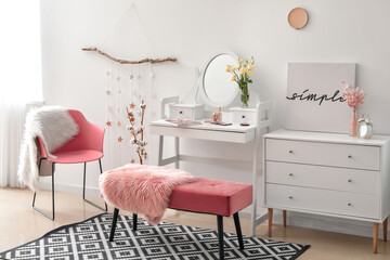 Canvas Print - Interior of modern makeup room