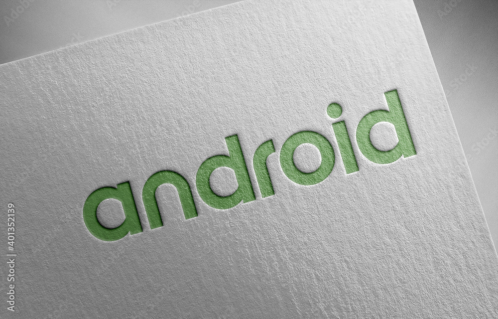 android logo icon paper texture Stock Photo | Adobe Stock