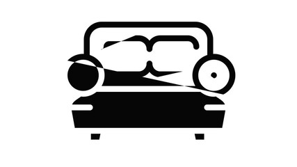Poster - Pillow sofa icon animation best on white background for any design