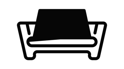 Poster - Armchair sofa icon animation best on white background for any design