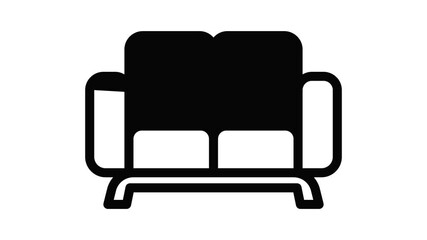 Poster - Living sofa icon animation best on white background for any design