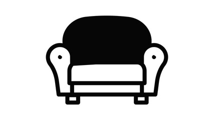 Poster - House sofa icon animation best on white background for any design