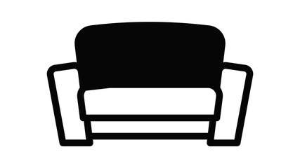 Poster - Modern sofa icon animation best on white background for any design