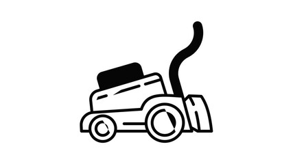 Poster - Lawnmower icon animation best on white background for any design