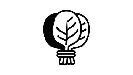 Poster - Spinach branch icon animation best on white background for any design