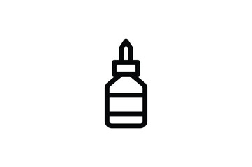 Canvas Print - Pharmacy Outline Icon - Dropper