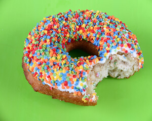 Sticker - Donut in a multicolored confectionery dressing