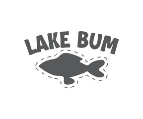 Wall Mural - Lake Bum Vector, Lake Vector Design, Lake Bum Sign Symbol, Lake Sign Printable Vector Design