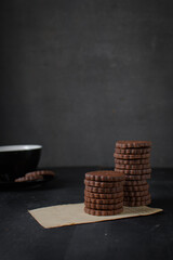 Sticker - Stack of chocolate cookies, no spread cookies